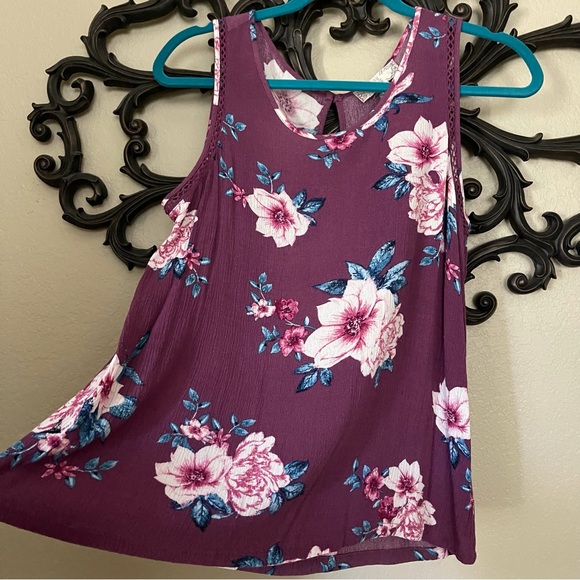 Pink Rose Tops - Pink Rose Tank Top Size Large